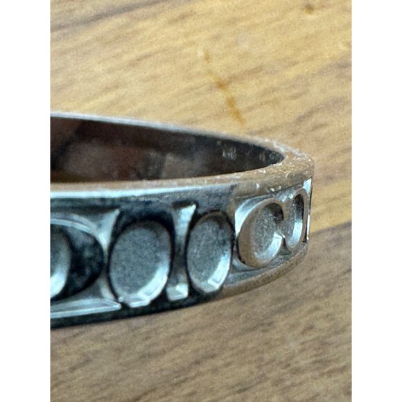 Coach Thin Silver Signature Embossed Bracelet - Picture 4 of 6